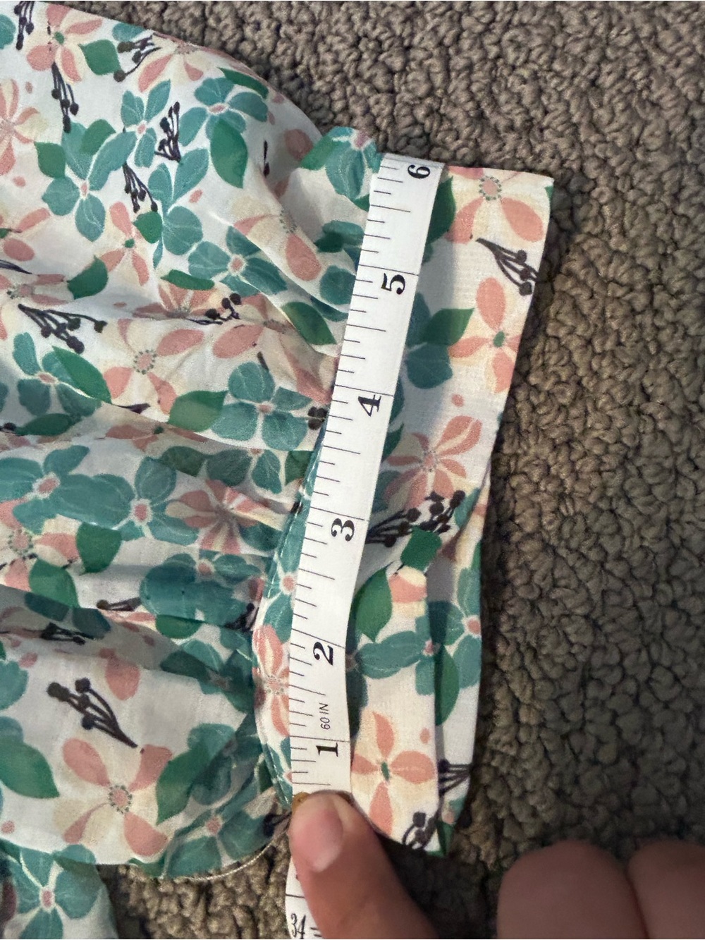 JODIFL Green & Pink Smocked Floral Peplum Blouse - Picture 9 of 11